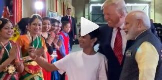 PM Modi and Trump selfie time with little boy