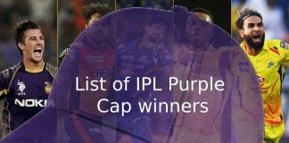 List of IPL Purple Cap winners in all seasons