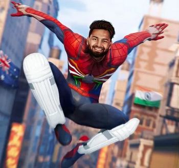 Rishab Pant as Spiderman