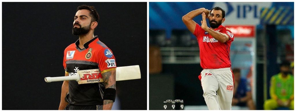 IPL 2021 : PBKS vs RCB Player Battle - Virat Kohli vs Mohammed Shami