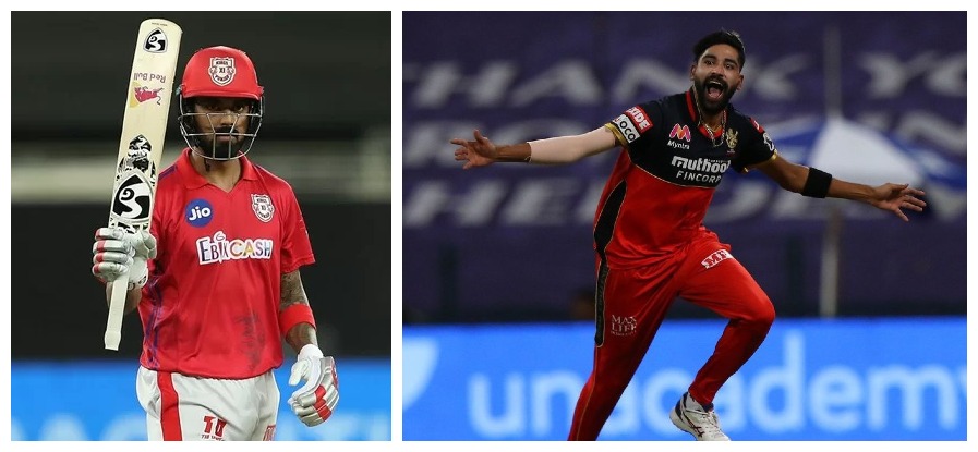 IPL 2021 : PBKS vs RCB Player Battle - KL Rahul vs Mohammed Siraj