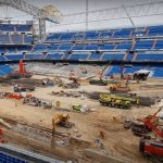 Photos of construction in Santiago Bernabeu