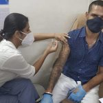 Shikhar Dhawan received the first dose of COVID-19 vaccine.