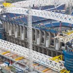 Photos of construction in Santiago Bernabeu