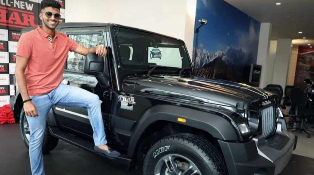 Washington Sundar - Six Indian Cricketers who received Mahindra Thar for winning Border-Gavaskar Trophy