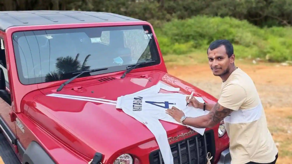 T Natarjan - Six Indian Cricketers who received Mahindra Thar for winning Border-Gavaskar Trophy