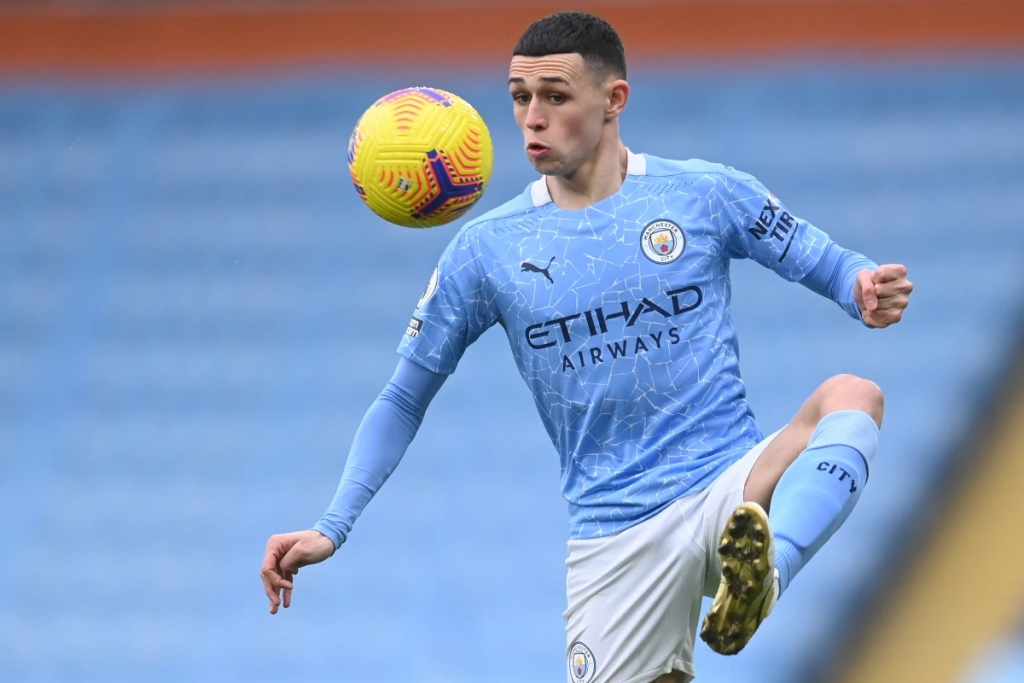 Left-wing: Phil Foden – Manchester City