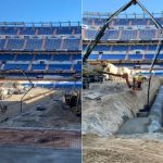 Photos of construction in Santiago Bernabeu