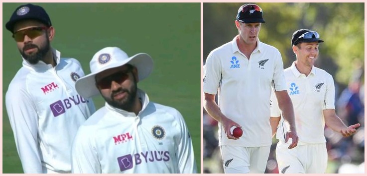 Virat Kohli and Rohit Sharma vs Kyle Jamieson and Trent Boult