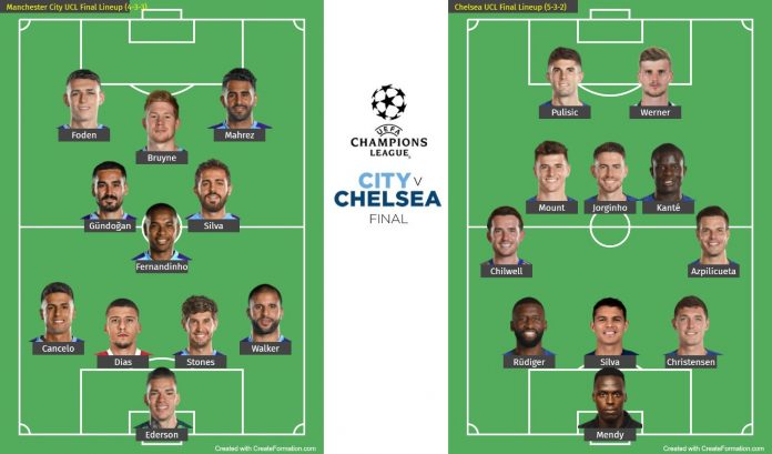 Champions League Final : Manchester City vs Chelsea Possible Line-ups