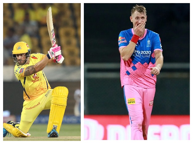 IPL 2021 : RR vs CSK Player Battle - Faf Du Plessis vs Chris Morris