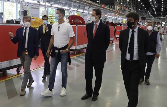 Cristiano Ronaldo visited Ferrari Headquarters along with Juventus Chairman, Andrea Agnelli