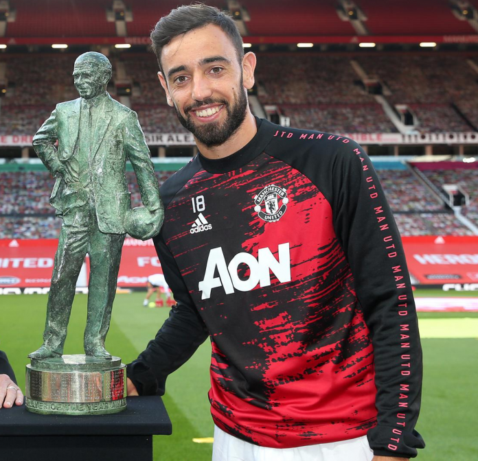 Bruno Fernandes crowned Manchester United's Sir Matt Busby Player of the Year