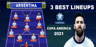 Argentina Copa America 2021 Lineup - 3 Best Possible Formations