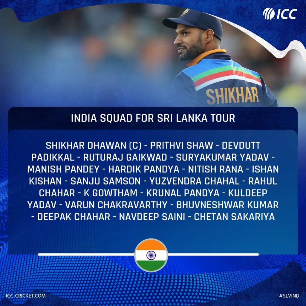 India Squad for Sri Lanka