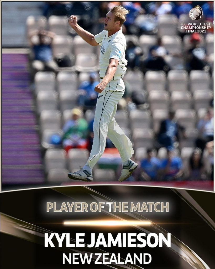 World Test Championship Final Man of the Match : Kyle Jamieson