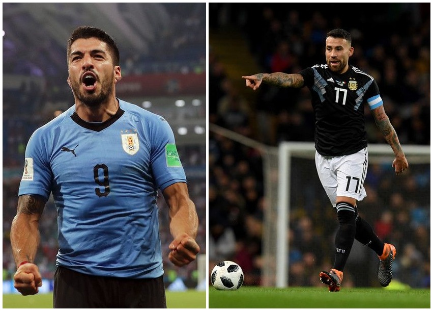 Argentina vs Uruguay Player Battle - Luis Suarez vs Nicolas Otamendi