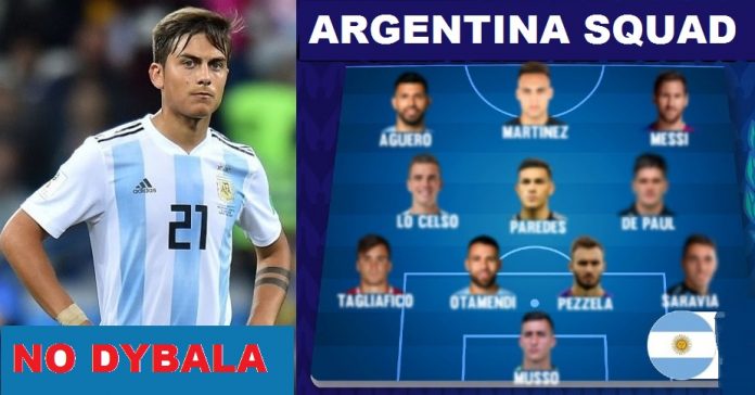 Why Paulo Dybala is not included in Argentina Squad for Copa America 2021 ?