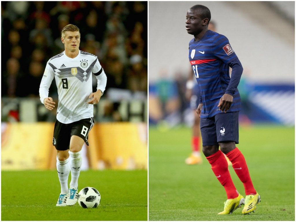 France vs Germany Player Battle - NGolo Kante vs Toni Kroos