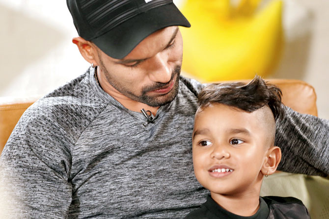 Shikhar Dhawan Bonding with his son Zoravar