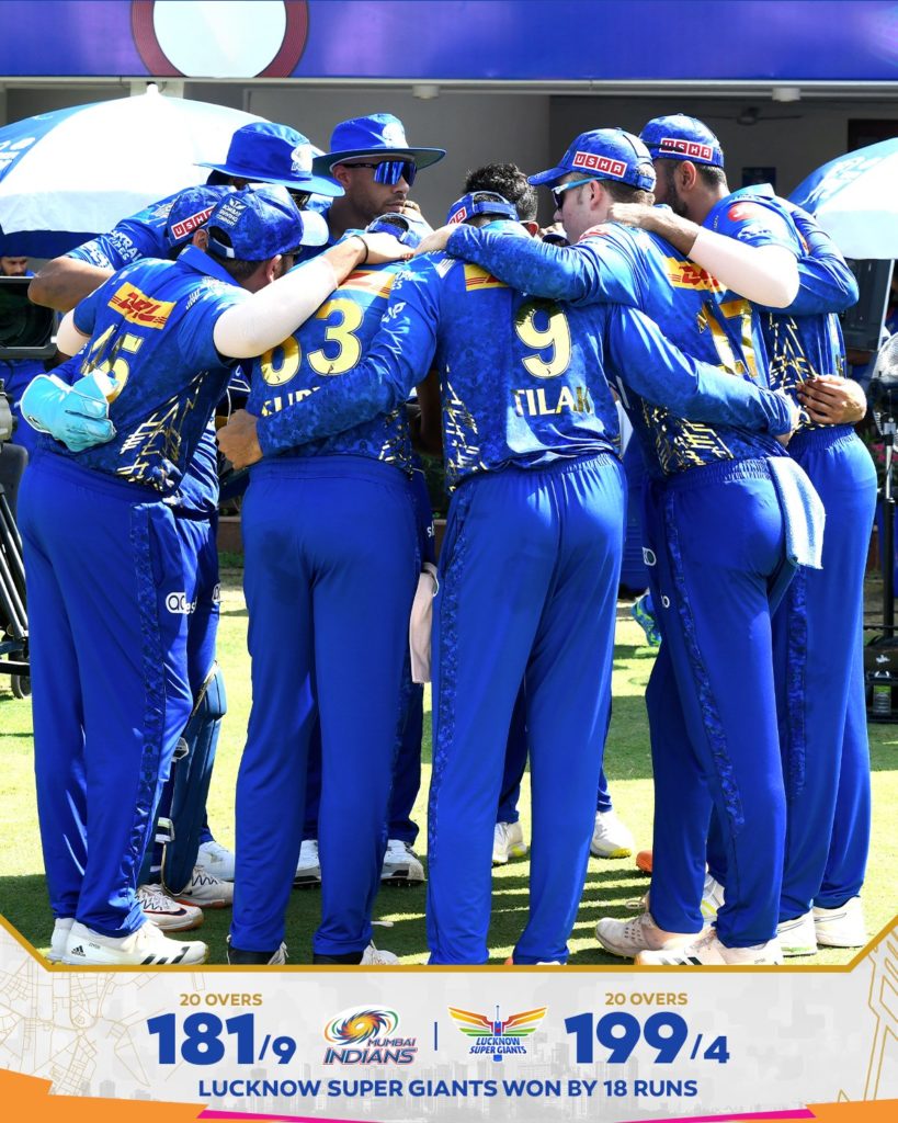 IPL 2022 - LSG defeated MI