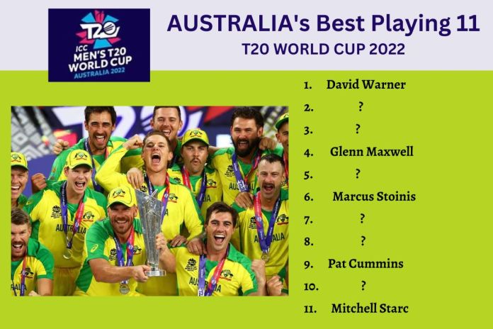 Australia Probable Playing 11 for T20 World Cup 2022 Australia Probable Playing 11 for T20 World Cup 2022