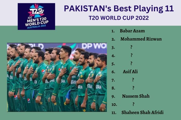 Pakistan Probable Playing 11 for T20 World Cup 2022 Pakistan Probable Playing 11 for T20 World Cup 2022