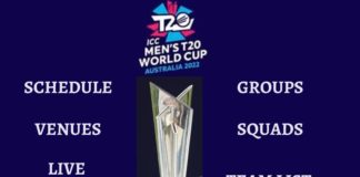 ICC T20 World Cup 2022 Schedule, Groups, Teams List, Venue, Squads, Live Streaming