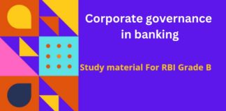 RBI Grade B 2023 - Corporate governance in banking