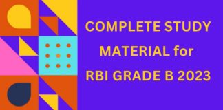 RBI GRADE B 2023- COMPLETE STUDY MATERIAL