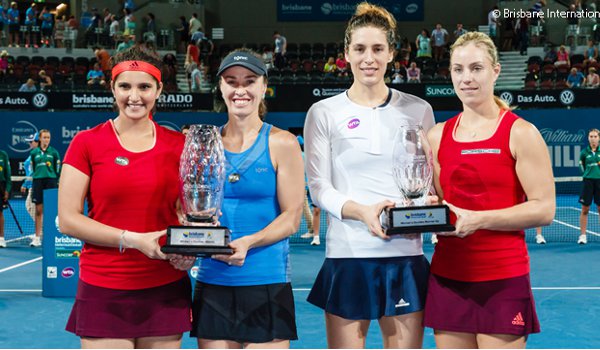  sania mirza and Martina hingis won their 10th WTA doubles title together in Brisbane
