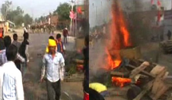 tension in fatehpur after communal clashes on makar sankranti, 6 shops and 3 vehicles were set on fire