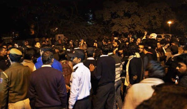 clash over JNU event in Muzaffarpur