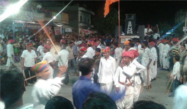 मिल क्षेत्र गांव शाही गेर एवं मेले में उमडी भीड मिल क्षेत्र गांव शाही गेर एवं मेले में उमडी भीड