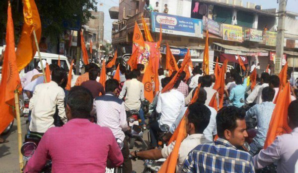 भीनमाल में राम नवमीं पर निकाली वाहन रैली