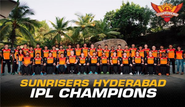 सनराइजर्स हैदराबाद बना आईपीएल का नया चैंपियन