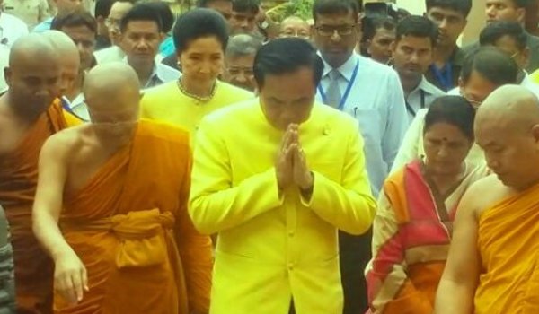थाईलैंड के पीएम पहुंचे गया, महाबोधि मंदिर में की पूजा अर्चना