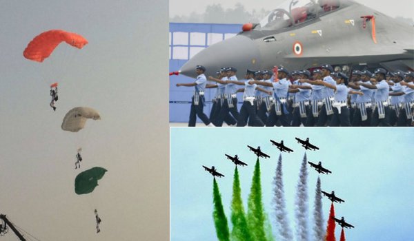 एयरफोर्स डे पर आसमान में दिखी भारतीय वायुसेना की ताकत