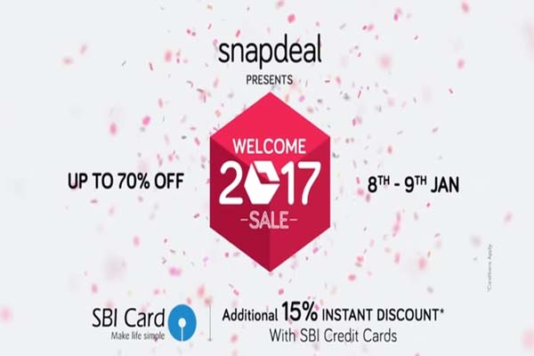 स्नैपडील पर ‘WELCOME 2017’ ऑफर शुरू, मिलेगी 70% डिस्काउंट स्नैपडील पर ‘WELCOME 2017’ ऑफर शुरू, मिलेगी 70% डिस्काउंट