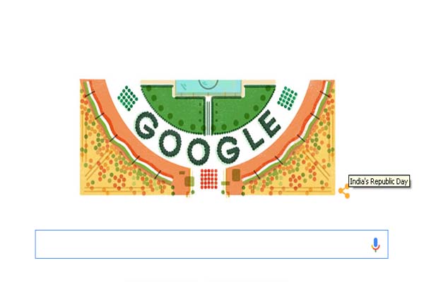 गणतंत्र दिवस के मौके पर गूगल ने तिरंगे में दिखाया डूडल