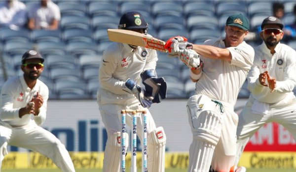 पुणे टेस्ट : स्टार्क का नाबाद अर्धशतक, ऑस्ट्रेलिया के 9 विकेट पर 256 रन