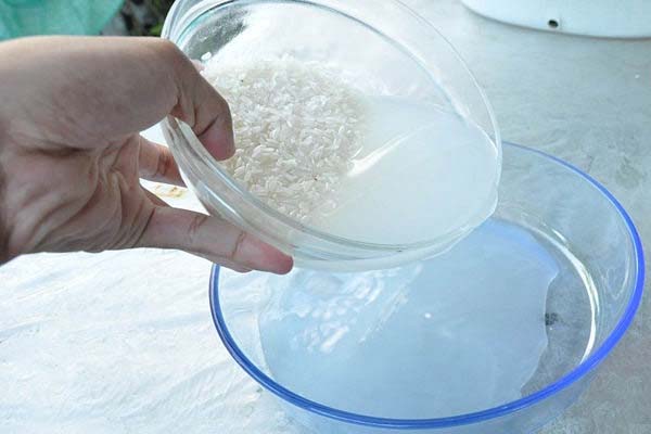 use rice water for betterment of skin