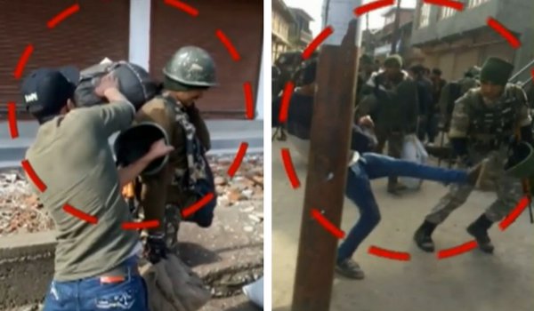 कश्मीर में सीआरपीएफ के जवान को लात मारने के लिए 5 अरेस्ट कश्मीर में सीआरपीएफ के जवान को लात मारने के लिए 5 अरेस्ट