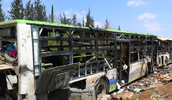 सीरिया में बसों के काफिले पर हमला, 126 लोगों की मौत