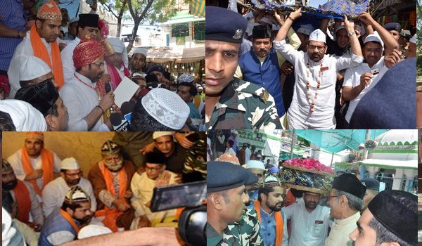 अजमेर : ख्वाजा साहब की दरगाह पर पीएम की ओर से चादर पेश अजमेर : ख्वाजा साहब की दरगाह पर पीएम की ओर से चादर पेश