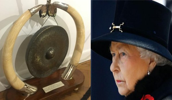 महारानी ने भारतीय प्रदर्शनी से हाथीदांत वाला घंटा हटवाया