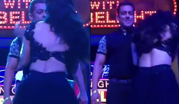 Mouni Roy's 'oops' moment with Salman Khan caught on camera