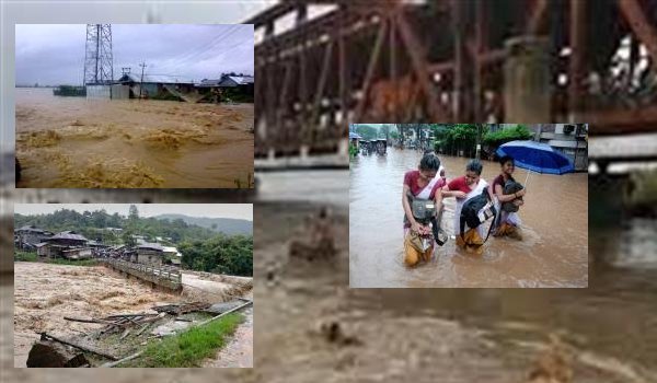 मणिपुर में तेज बारिश, खतरे के निशान से पार बह रहीं नदियां