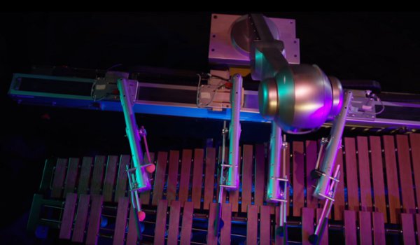 This robot uses AI to write and play own music