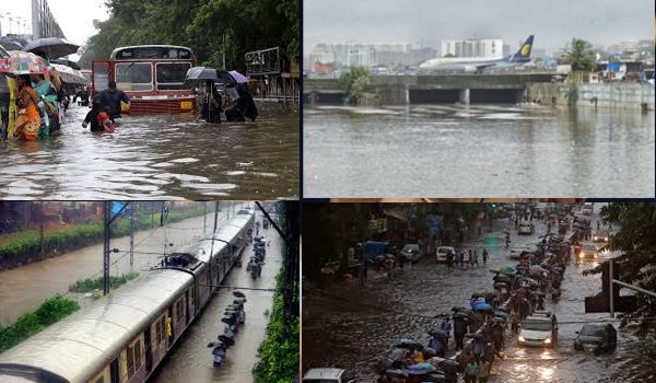 मुबंई बाढ़ में 5 लोगों की मौत, दर्जन भर लापता मुबंई बाढ़ में 5 लोगों की मौत, दर्जन भर लापता